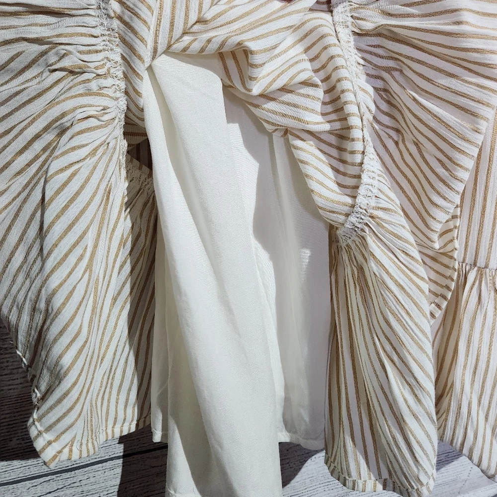 MINKPINK Cream Striped Dress, NWT Size S - Picture 10 of 10